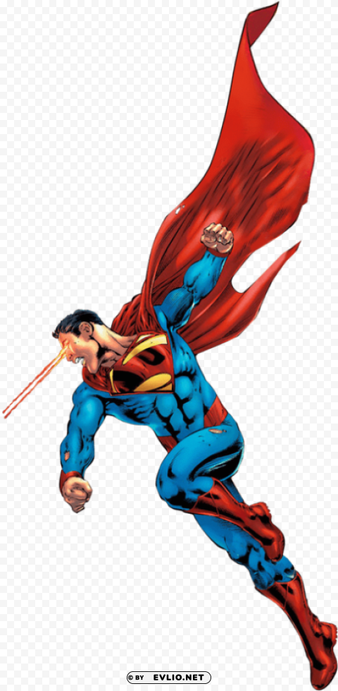 Superman Side View Transparent Background Isolation In PNG Format