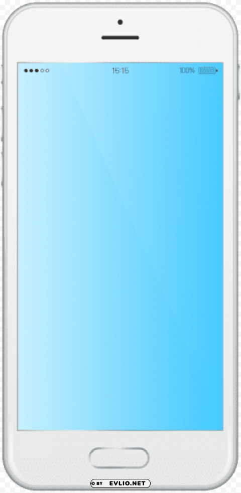 Mobile Phone White Isolated Item On Clear Transparent PNG