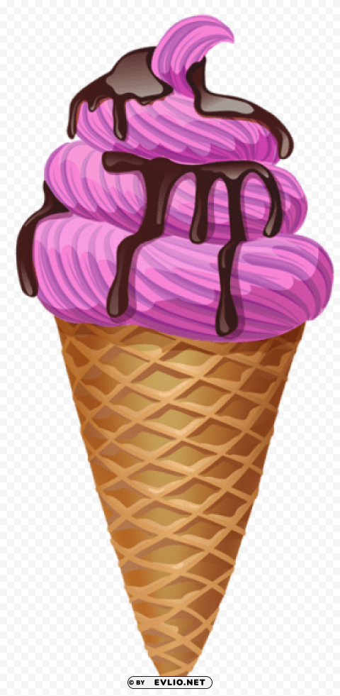  Pink Ice Cream Cone Picture Transparent Image