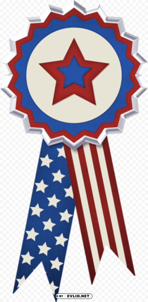 usa flag ribbon decorpicture Transparent Background PNG Isolated Illustration