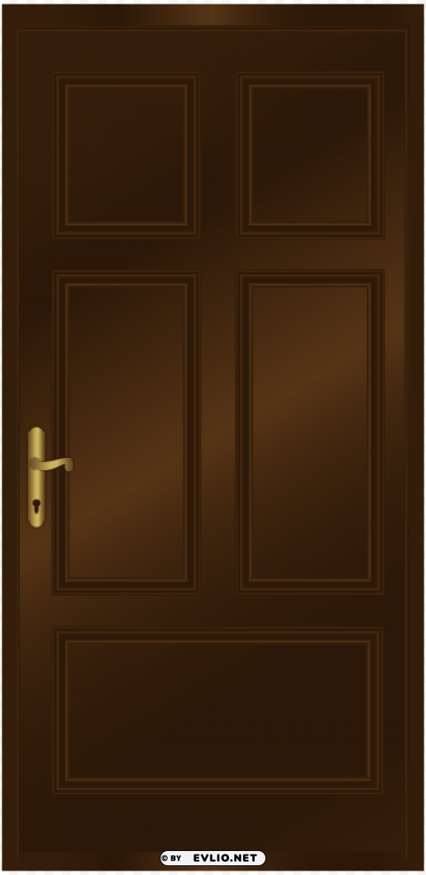 brown door PNG for digital design
