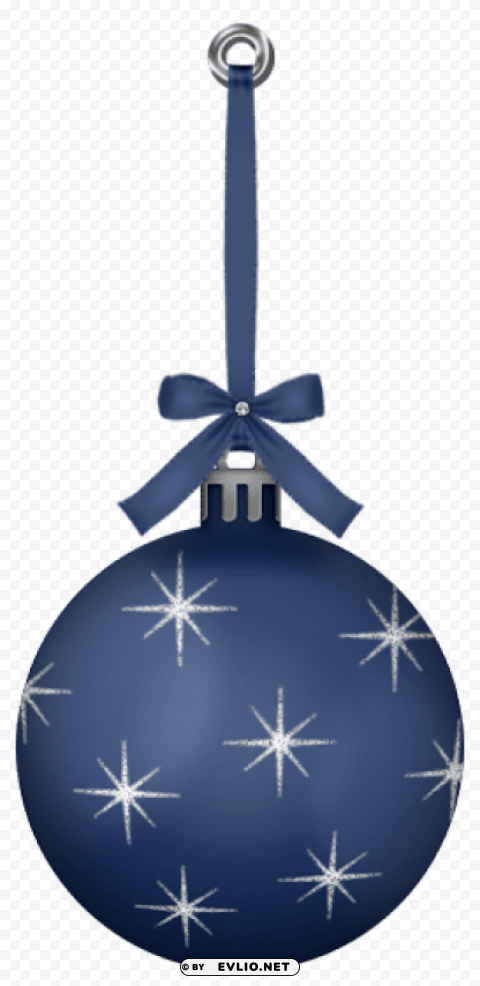dark blue hanging christmas ball ornament Isolated Element on HighQuality PNG