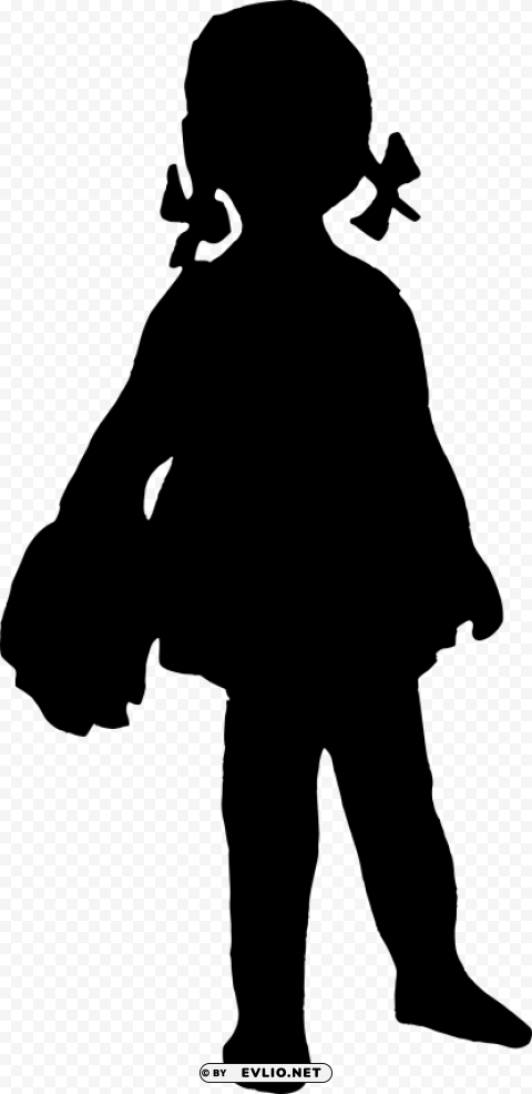 girl silhouette Transparent Background PNG Isolated Item