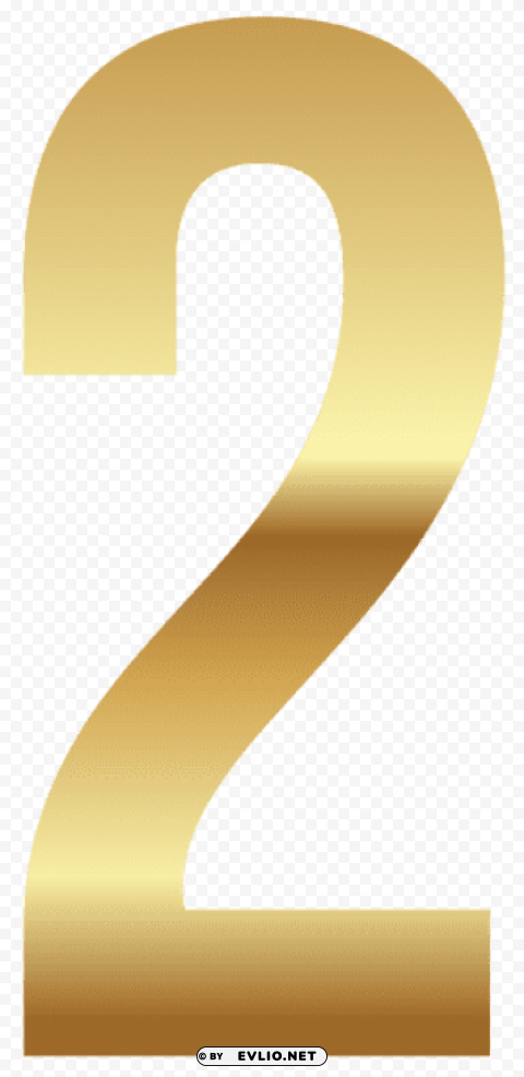 golden number two No-background PNGs