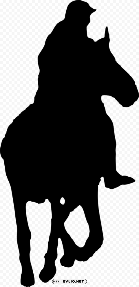 horse riding silhouette Transparent Background Isolated PNG Character