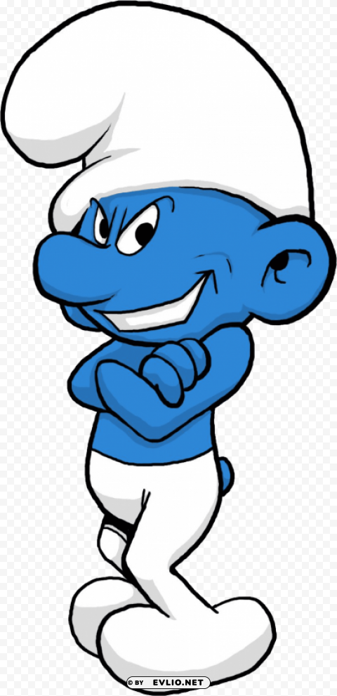 smile smurf Isolated Element with Clear Background PNG