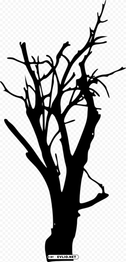 bare tree silhouette Isolated Character on HighResolution PNG