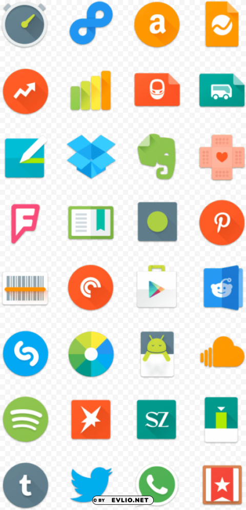 android lollipop app icons Isolated Element in Clear Transparent PNG