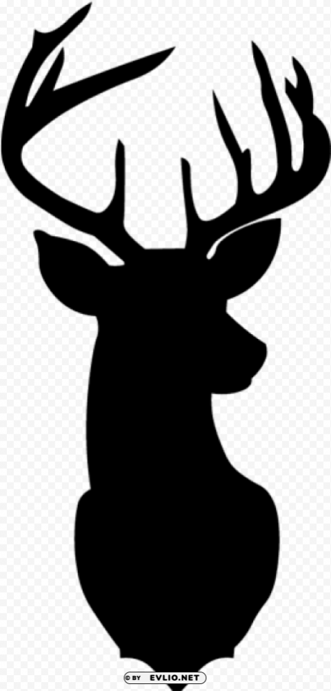 deer head photos - christmas deer silhouette Transparent PNG images pack