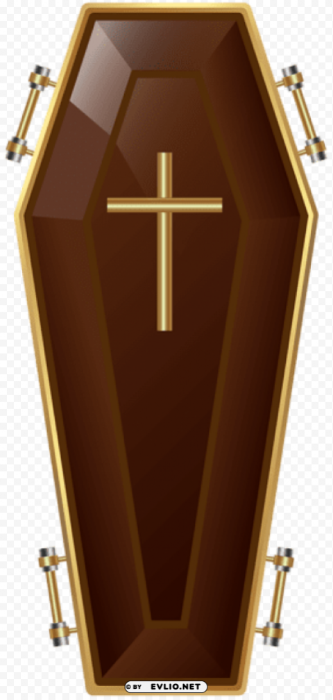 brown coffin PNG design elements