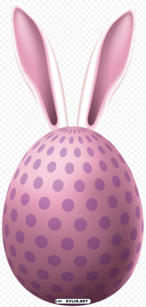 easter egg with rabbit ears Isolated Character with Clear Background PNG