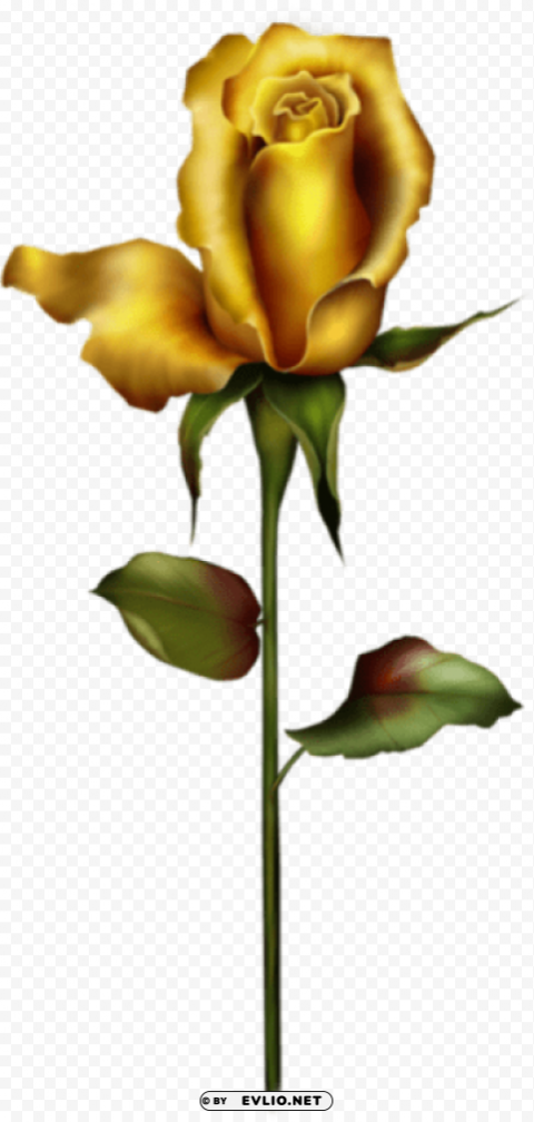 yellow rose bud Transparent PNG artworks for creativity