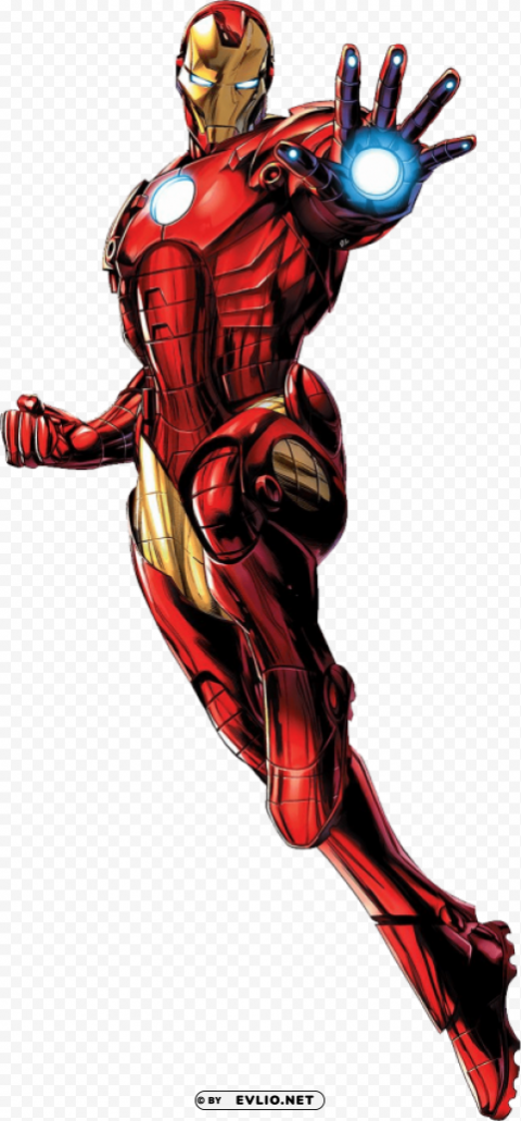 ironman flying Isolated Graphic on Clear Background PNG