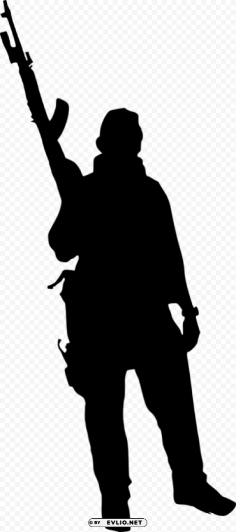 soldier silhouette Isolated Item on Transparent PNG