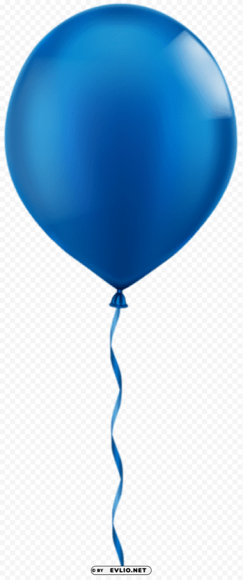 Single Blue Balloon PNG With No Registration Needed