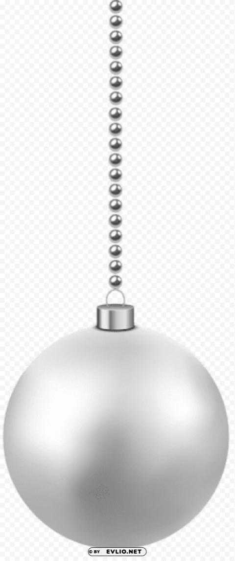 white christmas hanging ball Isolated Subject on HighQuality PNG