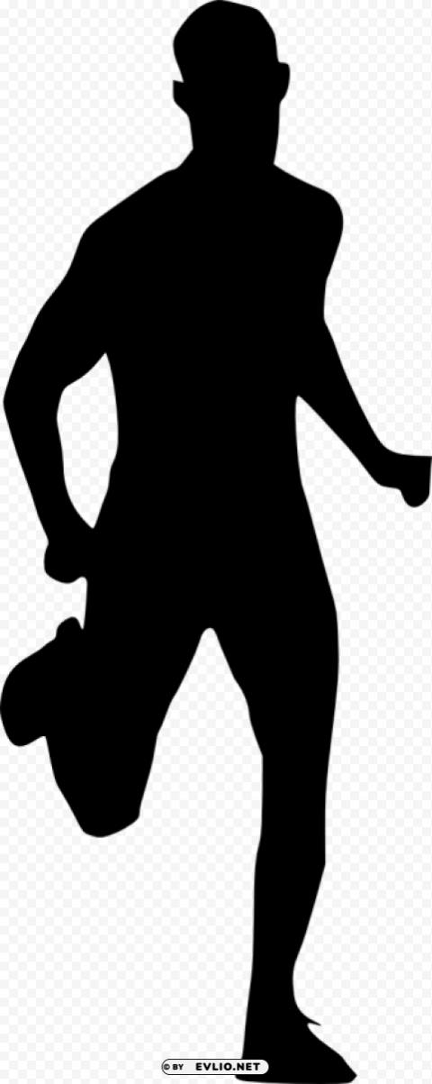 man running silhouette CleanCut Background Isolated PNG Graphic
