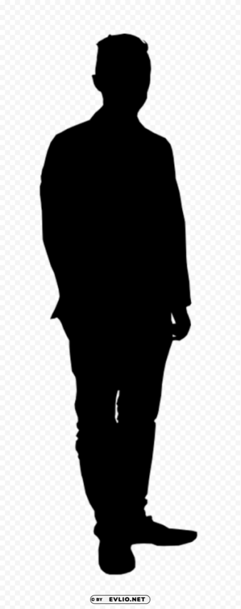 man standing silhouette PNG Graphic with Isolated Clarity