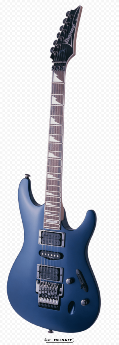 electric guitar blue Isolated Object with Transparent Background PNG