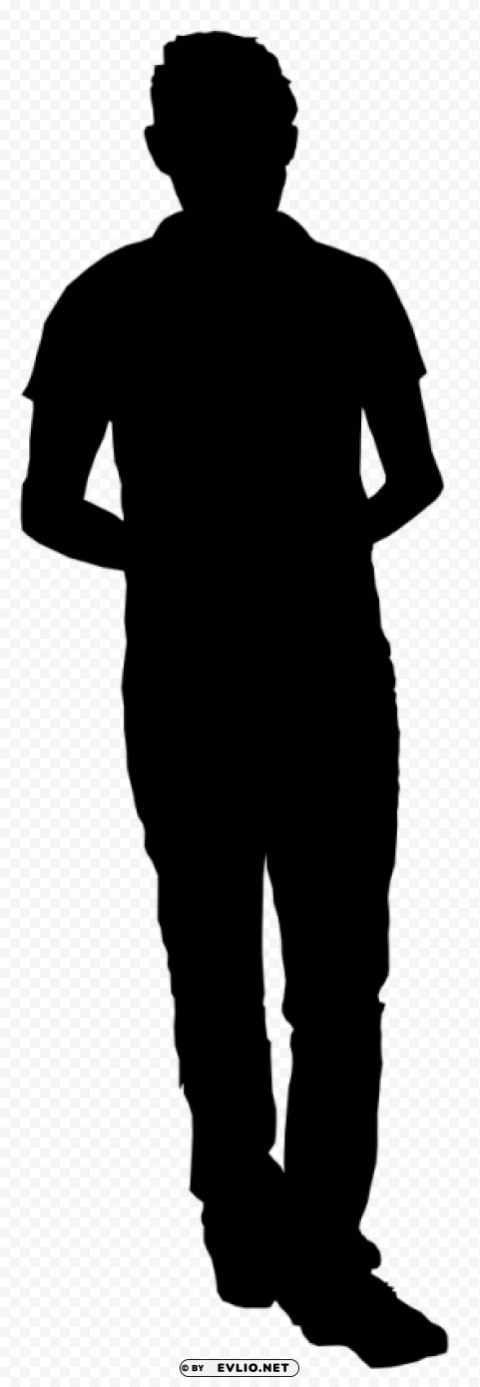 man standing silhouette PNG Graphic with Clear Background Isolation