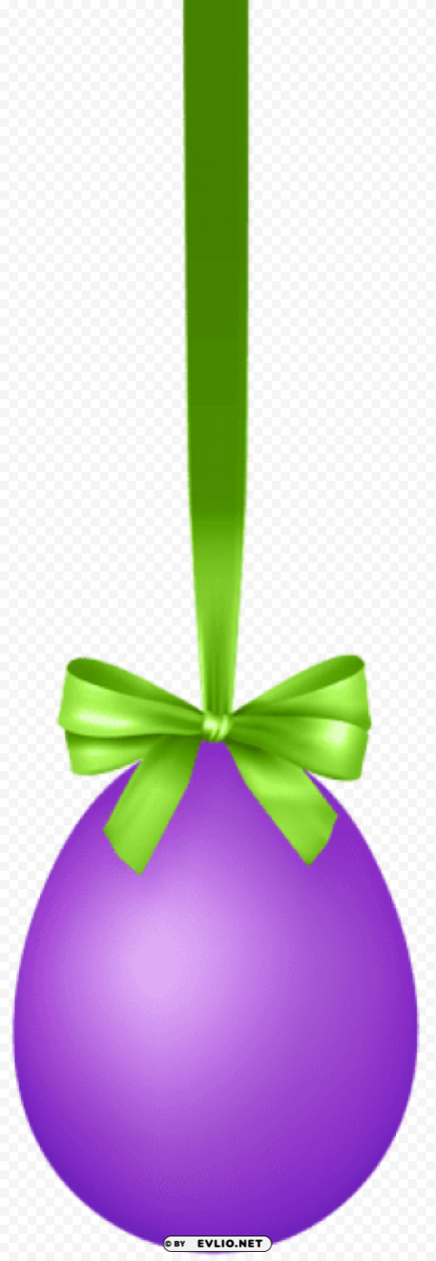 purple hanging easter egg with bow transparent PNG files with clear backdrop collection