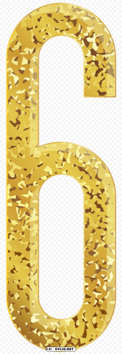 Six Gold HighResolution Transparent PNG Isolated Element