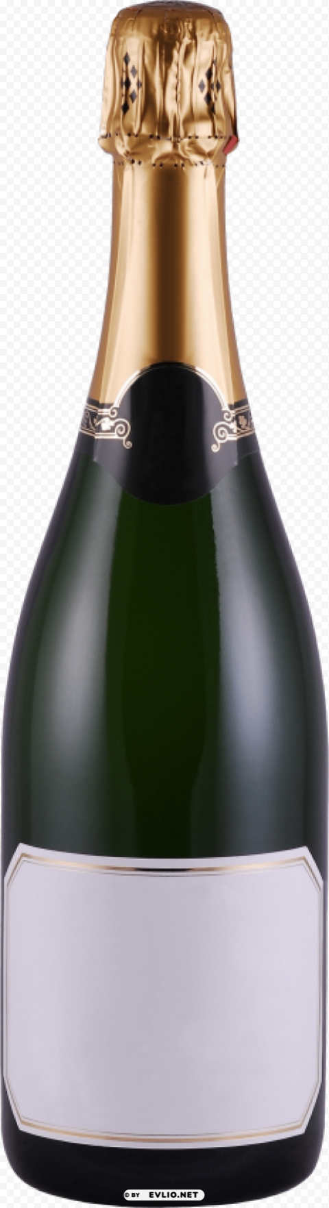 sparkling wine from a bottle Transparent background PNG stock