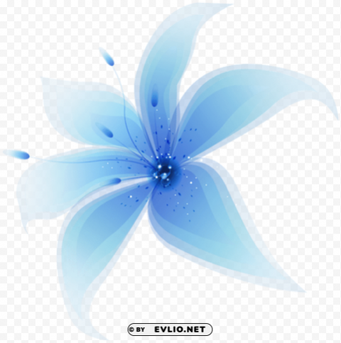 Decorative Blue Flower PNG Images With Transparent Elements Pack