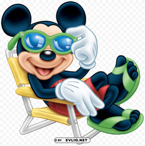 mickey mouse with sunglasses transparent HighResolution PNG Isolated Illustration