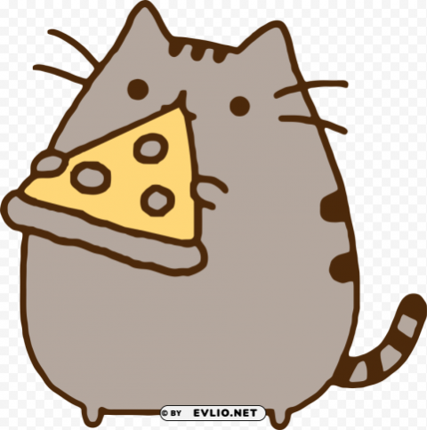 pusheen eating pizza PNG images with high-quality resolution PNG transparent with Clear Background ID b8649a08