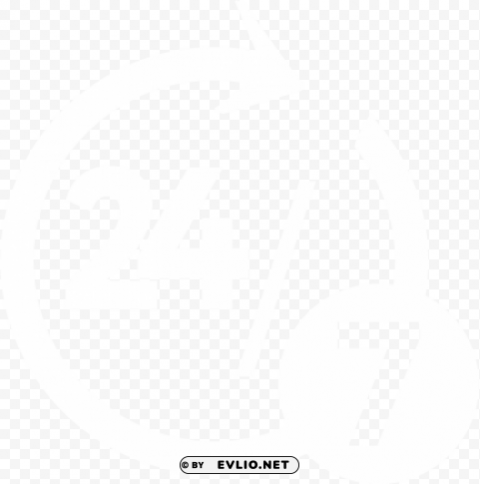 24 7 white Clean Background Isolated PNG Image PNG transparent with Clear Background ID 83699e03