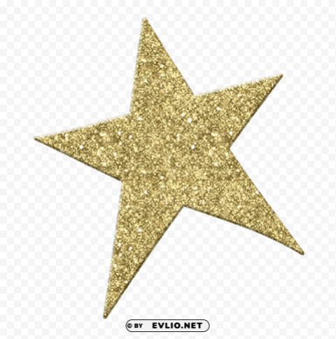 Christmas Gold Star PNG Isolated Object With Clear Transparency