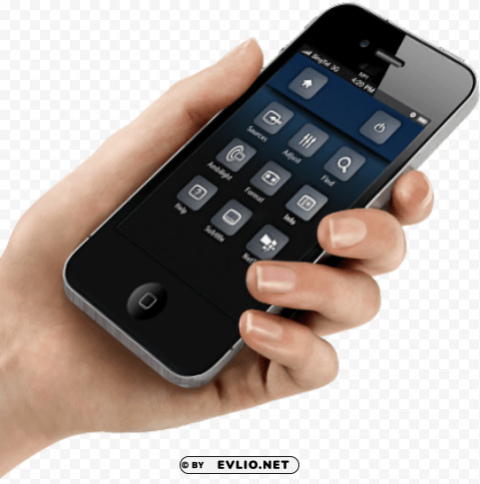 mobile phone with touch Isolated Object with Transparent Background PNG