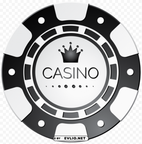 white casino chip PNG for design