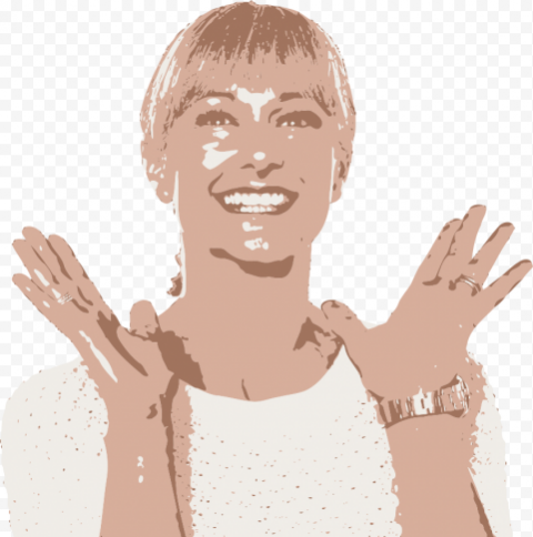women pointing both sides - imagenes de mujer contenta Transparent PNG Isolated Object