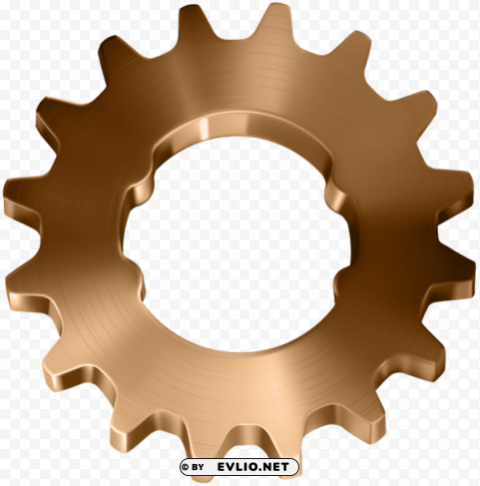 copper gear transparent PNG objects
