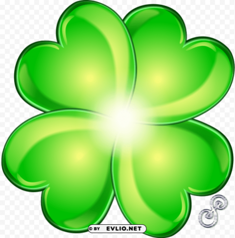 Four Leaf Clover Transparent PNG Isolated Subject Matter