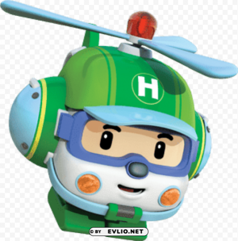 robocar poli character helly the helpter PNG transparent graphics for projects