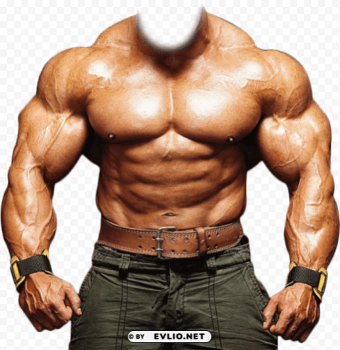 bodybuilder template PNG images for editing