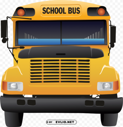 yellow school bus Clear Background PNG Isolated Graphic Design