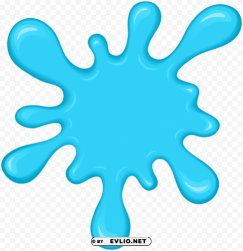 blue paint splatter PNG with transparent background free