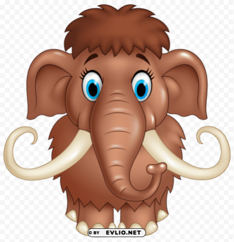 cute mammoth cartoon Transparent PNG images collection