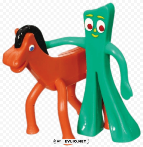 gumby standing aside pokey PNG graphics with clear alpha channel selection