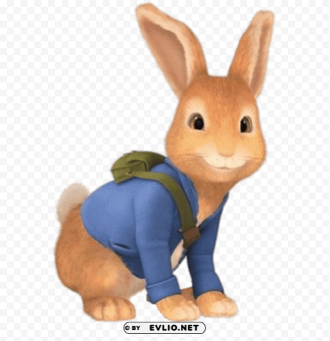 peter rabbit ready to jump PNG Isolated Object with Clear Transparency