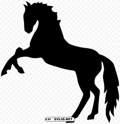 standing horse silhouette PNG for overlays