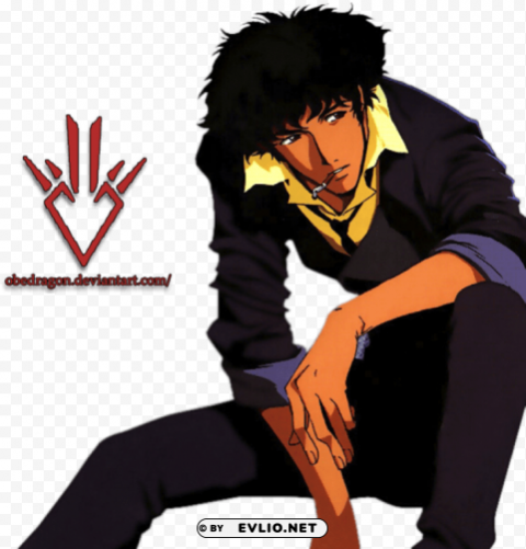 cowboy bebop spike spiegel cosplay costume Transparent Background PNG Isolated Graphic