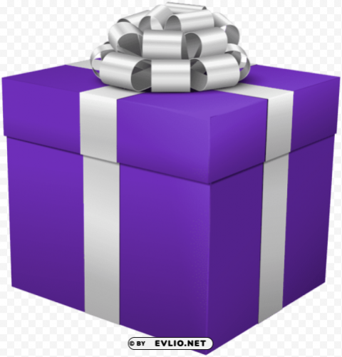 gift box purple Clear Background PNG Isolated Element Detail