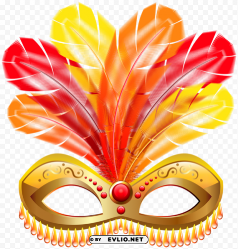 gold feather carnival mask PNG transparent photos comprehensive compilation