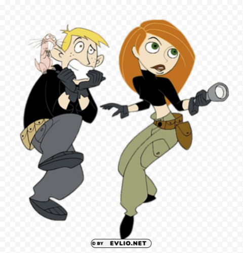 kim possible protecting ron stoppable PNG without background