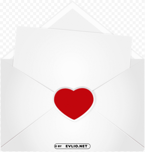 Letter With Heart PNG Image Isolated With High Clarity